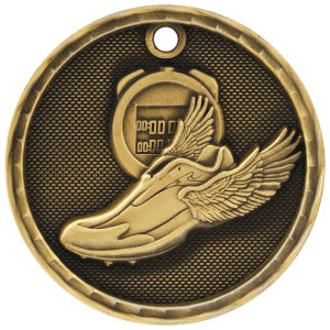 Track 3-D Medal-Gold