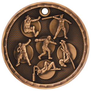 Track & Field 3-D Medal-Bronze