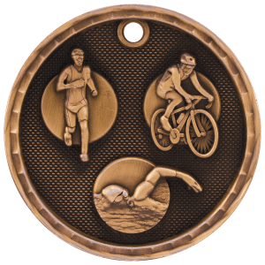 Triathlon 3-D Medal-Bronze