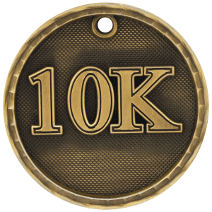 10K 3-D Medal-Gold