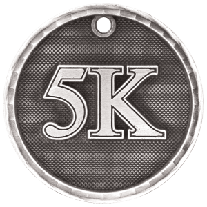 5K 3-D Medal-Silver