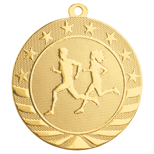 Cross Country Starbrite Medal-Gold