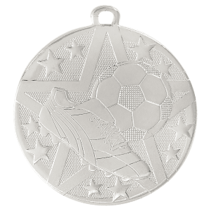 Soccer Superstar Medal-Silver