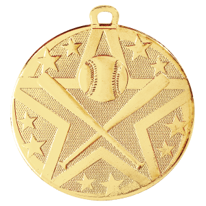 Baseball/Softball Superstar Medal-Gold