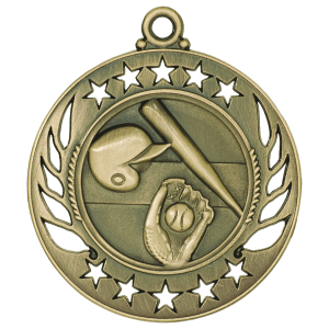 Baseball/Softball Galaxy Medal-Gold