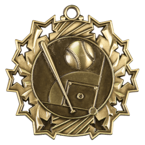 Baseball/Softball Ten Star Medal-Gold