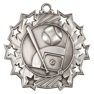 Baseball/Softball Ten Star Medal-Silver