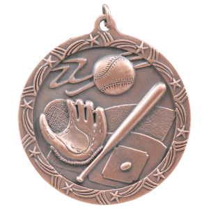 Baseball/Softball Shooting Star Medal-Bronze
