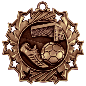 Soccer Ten Star Medal-Bronze