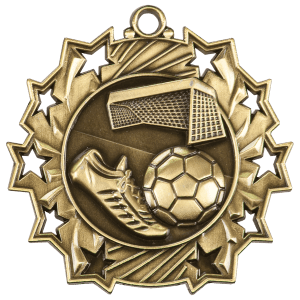 Soccer Ten Star Medal-Gold