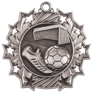 Soccer Ten Star Medal-Silver