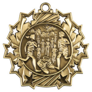 Cross Country Ten Star Medal-Gold