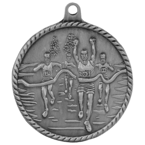 Cross Country High Relief Medal-Silver