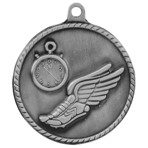 Track High Relief Medal-Silver