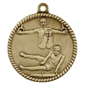 Male Gymnastics High Relief Medal-Gold