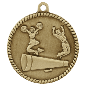 Cheer High Relief Medal-Gold