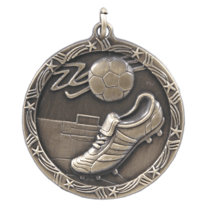 Soccer Shooting Star Medal-Gold