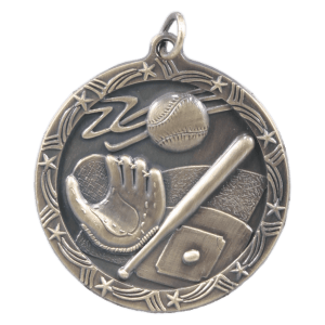 Baseball/Softball Shooting Star Medal-Gold