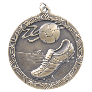 Soccer Shooting Star Medal-Gold