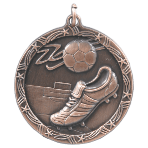 Soccer Shooting Star Medal-Bronze