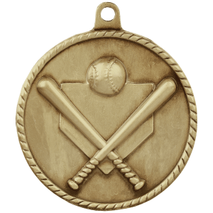 Baseball/Softball High Relief Medal-Gold
